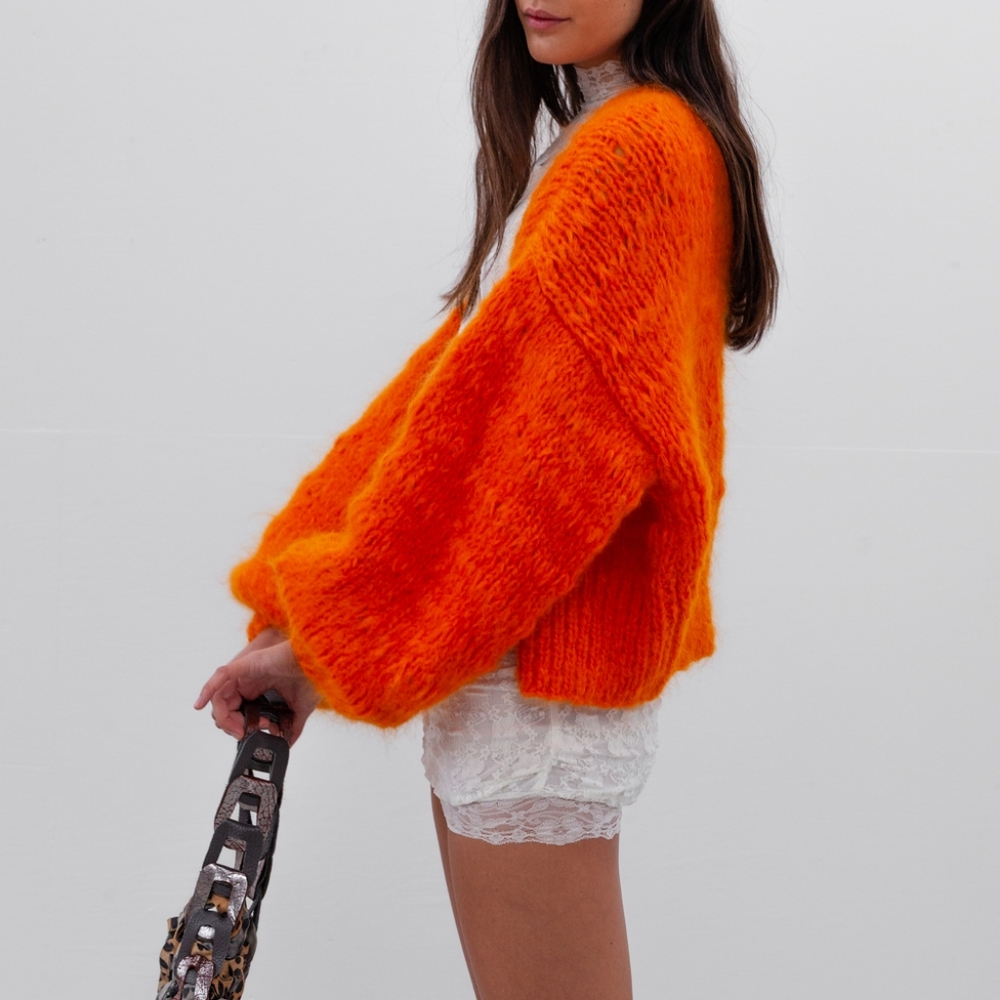 Zeta Orange Cardigan